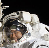 Japanese astronauts complete the trip outside the ISS station
