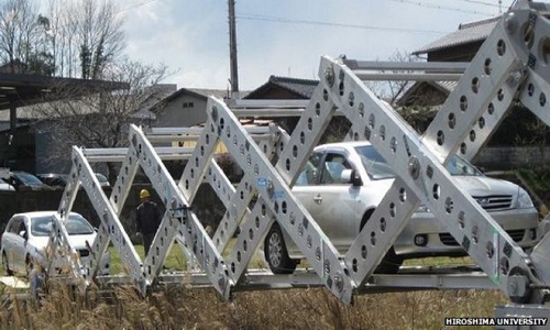 Japanese origami folding bridge