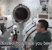 Japanese robots first talk to people in the universe