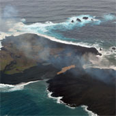 Japanese volcanic island is 10 times bigger