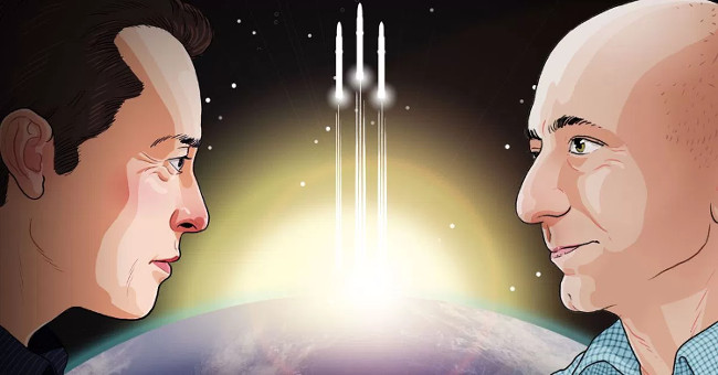 Jeff Bezos and Elon Musk: whose rocket is bigger?