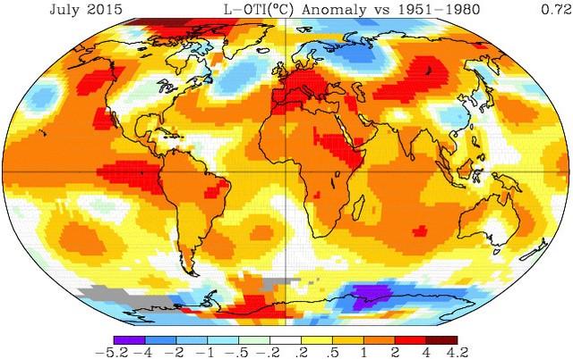 July 2015 is the hottest month in 200 years