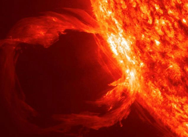 Just appeared solar storm