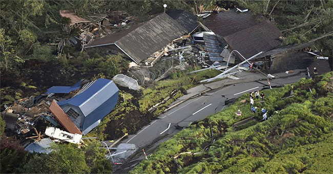 Just caught up in the storm, Japan was again struck by an earthquake