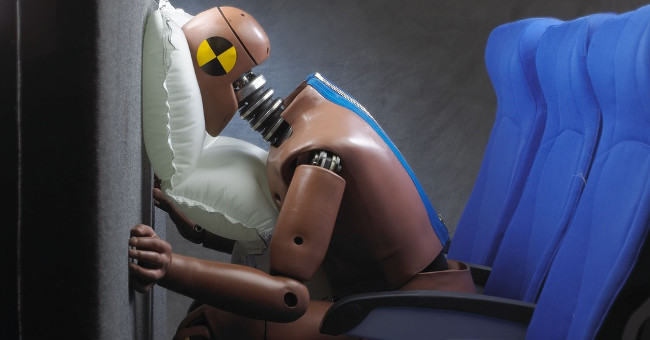Just sitting in this position, the airbags on the plane can turn out to save your life