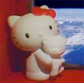 Kitty is about to fly into space