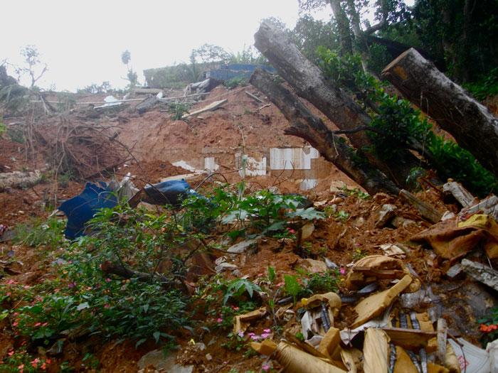 Landslides in Brazil caused many deaths and disappearances