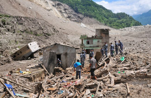 Landslides in Nepal, at least 41 people died