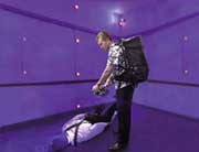 Laser scanner for breaking work