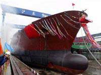 Launching China's first liquefied gas vessel