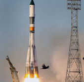 Launching the supply station of the space station