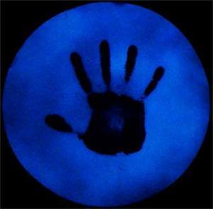Light-emitting film shows traces of explosives