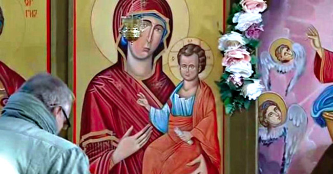 Little Virgin Mary 'tears' twice in a row