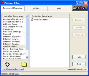 Lock all applications in the computer