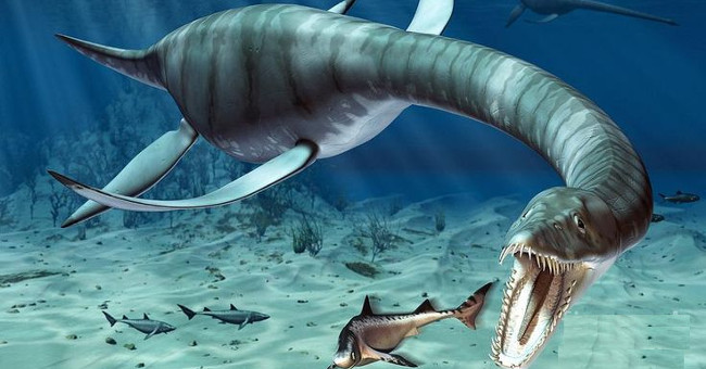 Long-necked sea monsters dominate the Jurassic ocean