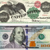 Looking back at the history of 100 USD