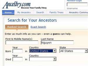 Looking for relatives on Wesite the British - American population
