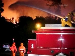 Los Angeles: Big fire near the Hollywood icon