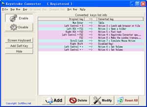 Magic keyboard with 'Keystroke Converter'
