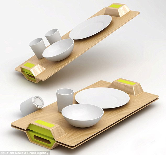 Magic Tray - cup tray for anti-slip dishes