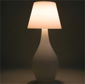 Make a table lamp with a bottle