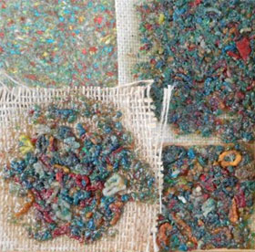 Make brightly colored tiles from the snail section