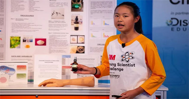 Making a liquid first aid bandage, the 'little scientist' won a $ 25,000 prize