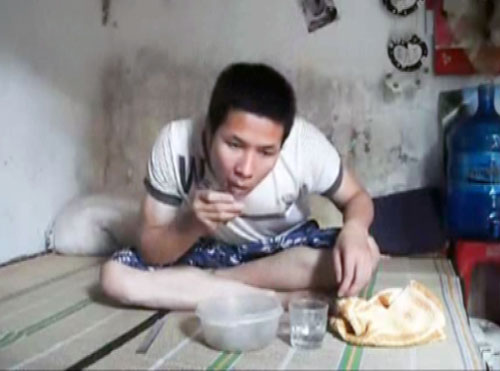 Male students swallow glass ball