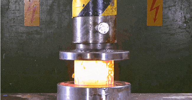 Manually label with test screen for melting steel with hydraulic press