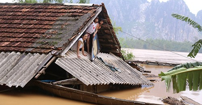Many Quang Binh people eat white rice, shrimp noodles live on the roof