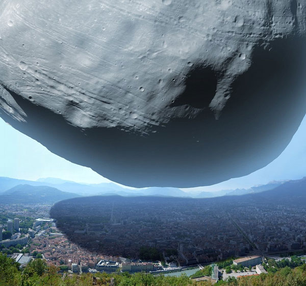 Mars's largest moon 'crushed' a city
