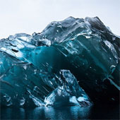 Marvel at the beautiful blue iceberg