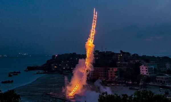 Marvel at the fireworks display created by the