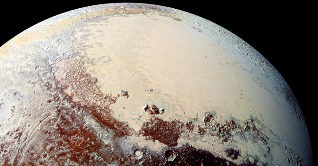 Marvel at the substance found under Pluto