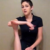 Marvelous girl has the ability to twist backwards 180 degrees