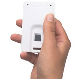 MasterCard credit card with fingerprint sensor