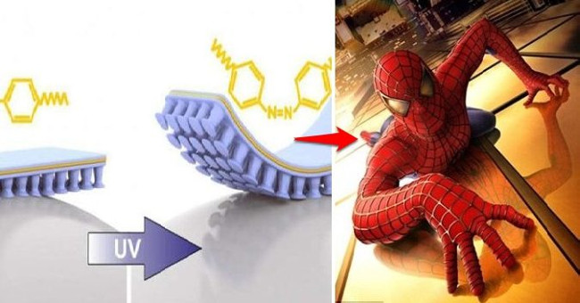Material that helps you stick to the wall like Spider-Man