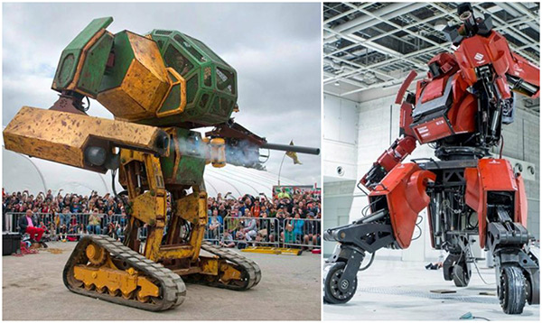 MegaBots Mark 2 Robot of America challenges the Japanese Kuratas robots
