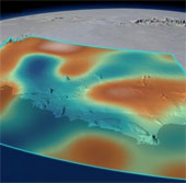 Melting ice makes the force of the Earth weaken