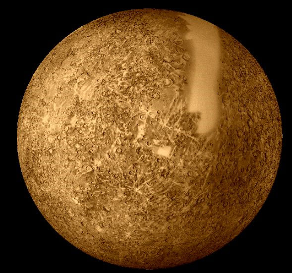 Mercury once collided with large asteroids?