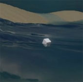 Method of finding objects falling on the sea surface