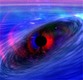 Milky Way between the black hole fin
