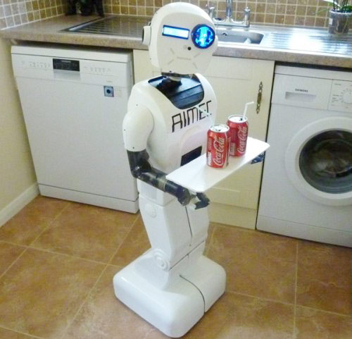 Millionaires feed robots as children