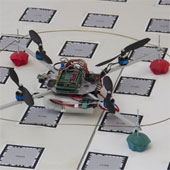 Model of a plane controlled by smartphone