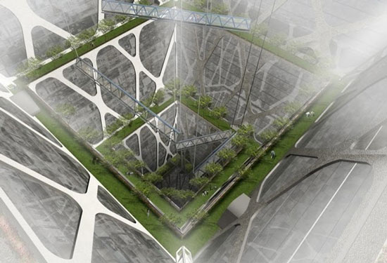 Model of underground city construction