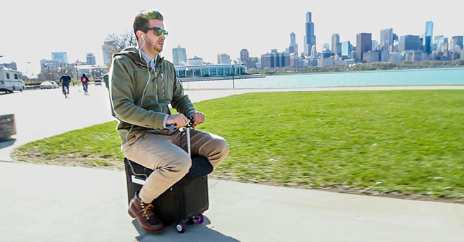Modobag: Driving suitcases like electric bicycles, maximum speed of 12.9km / h