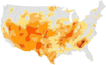 More than half of America has suffered from drought
