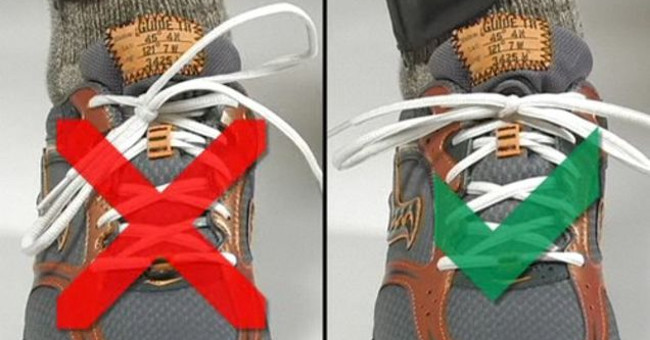 Most of us tie shoelaces the wrong way, this is the right way