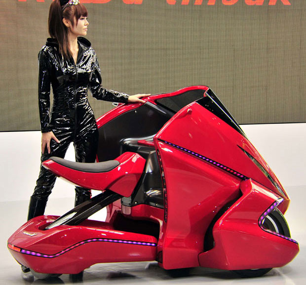 Motorcycles can fold after not being used