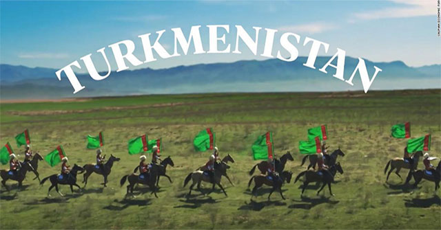 Mysterious and closed Central Asian country with the outside world